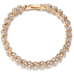 1pc Fashion Hand Chain Crystal Stretch Shine Bracelets For Women Couple Charm Austria Crystal Cuff Bangles Wedding Jewelry - SHOWLU FASHION STORE