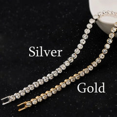 1pc Fashion Hand Chain Crystal Stretch Shine Bracelets For Women Couple Charm Austria Crystal Cuff Bangles Wedding Jewelry - SHOWLU FASHION STORE