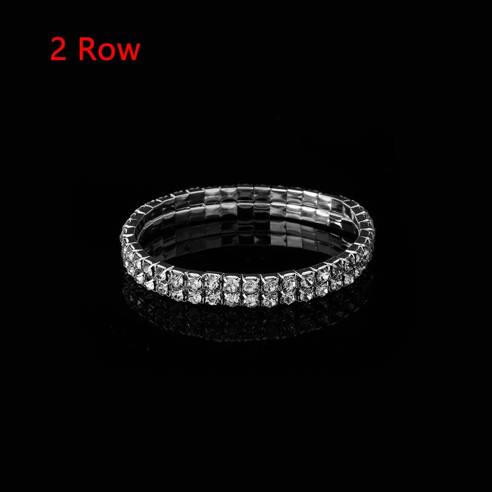 1pc Fashion Hand Chain Crystal Stretch Shine Bracelets For Women Couple Charm Austria Crystal Cuff Bangles Wedding Jewelry - SHOWLU FASHION STORE