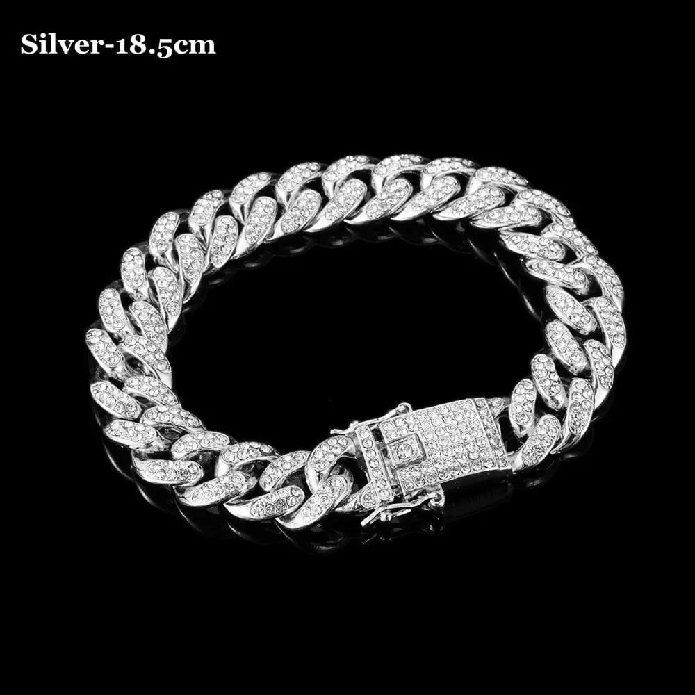 1pc Fashion Hand Chain Crystal Stretch Shine Bracelets For Women Couple Charm Austria Crystal Cuff Bangles Wedding Jewelry - SHOWLU FASHION STORE