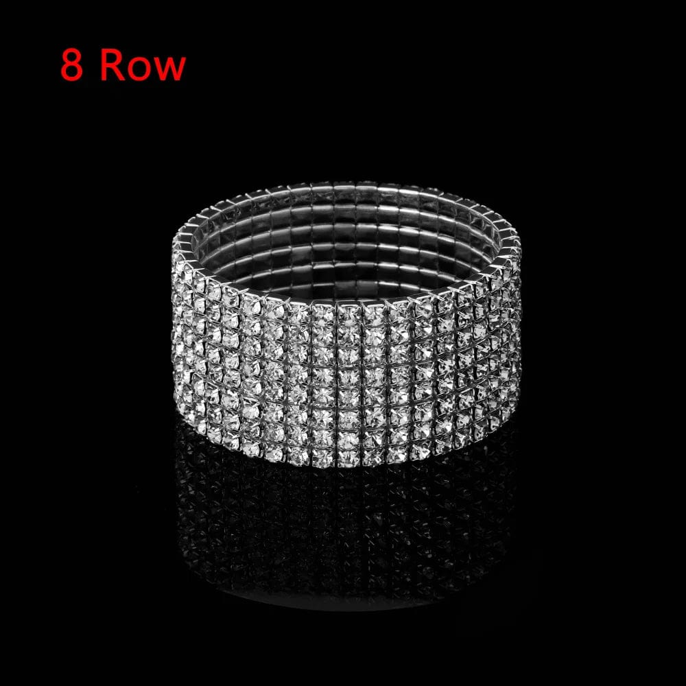 1pc Fashion Hand Chain Crystal Stretch Shine Bracelets For Women Couple Charm Austria Crystal Cuff Bangles Wedding Jewelry - SHOWLU FASHION STORE