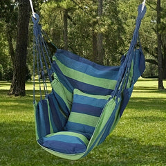 1pc Outdoor Hammock Chair, Canvas Leisure Swing Hanging Chair, With Pillow And Cushion, Indoor Outdoor Hammock, Garden Leisure Furniture Hammocks, Perfect For Outdoor, Home, Bedroom, Yard, Camping - SHOWLU FASHION STORE