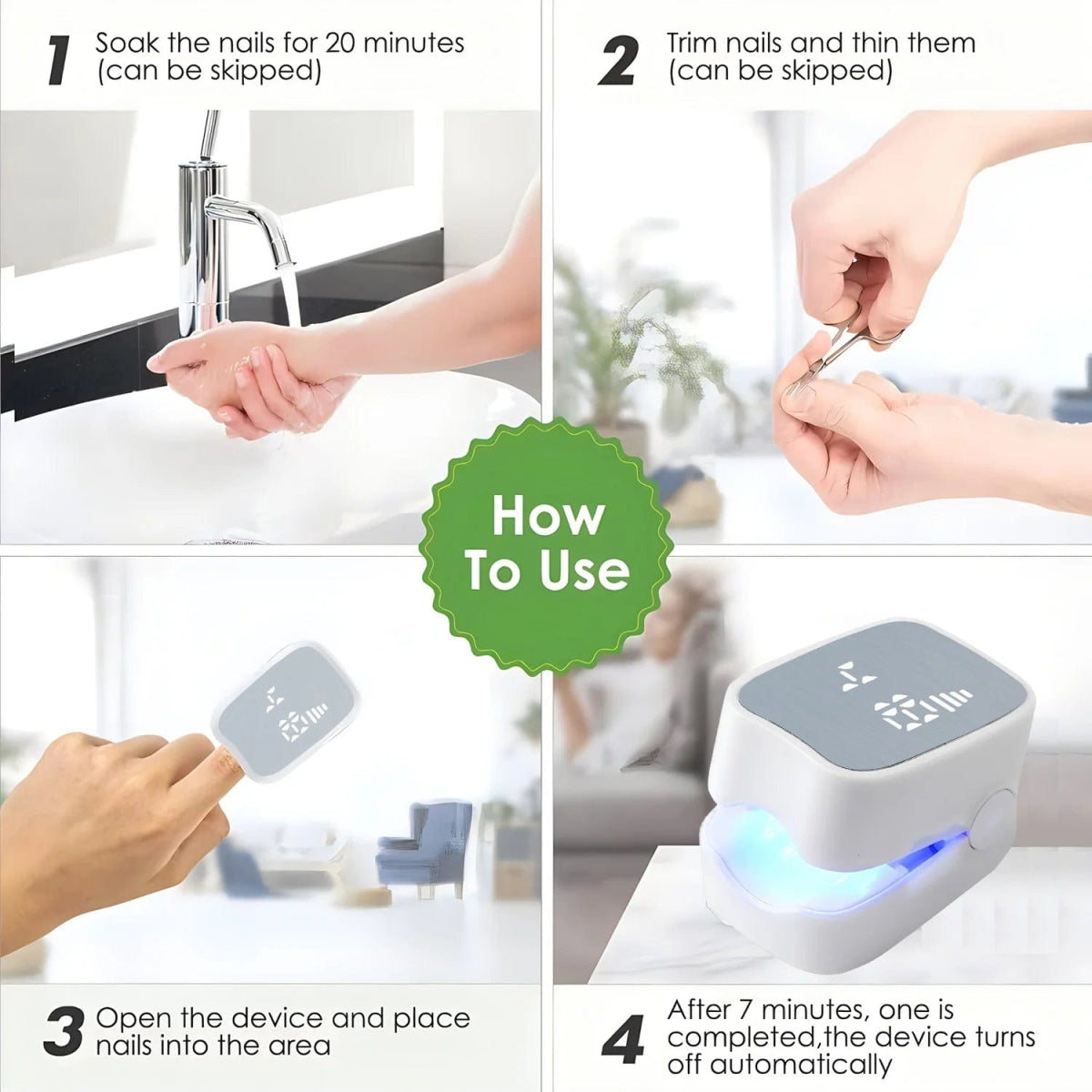 1pcs Effective Rechargeable Nail Fungus Remover Nail Fungus Cleaning Laser Device Repair Damaged Discolored Thick Fingernails - SHOWLU FASHION STORE