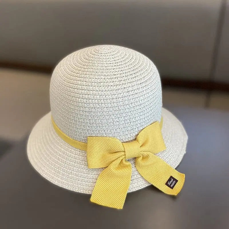 Showlu Fashion Store 0 Hat A4 / 2-6 Years 52CM 2-8 Years Kids Sun Hat Girls Summer New Straw Bag Cap Set Baby Travel Sun Protection Beach Hats Sun Fisherman Hat for Child