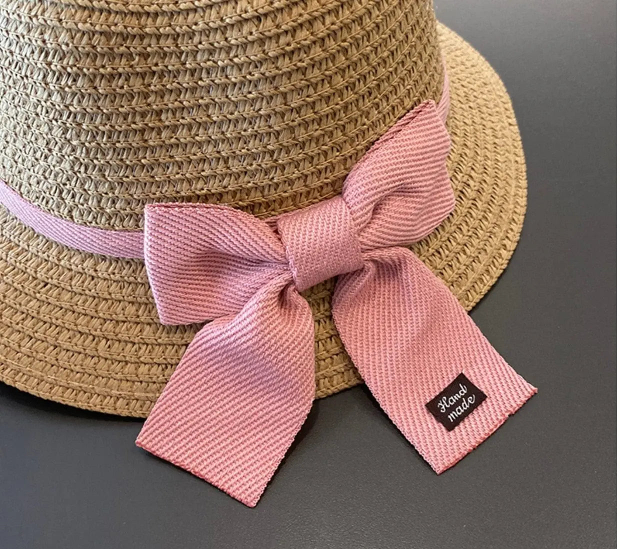 Showlu Fashion Store 0 2-8 Years Kids Sun Hat Girls Summer New Straw Bag Cap Set Baby Travel Sun Protection Beach Hats Sun Fisherman Hat for Child