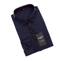 2019 Men Fashion Casual Long Sleeved Printed shirt Slim Fit Male Social Business Dress Shirt Brand Men Clothing Soft Comfortable - SHOWLU FASHION STORE