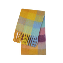 2022 NEW Luxury Cashmere Women Plaid Scarf Winter Warm Shawl and Wrap Bandana Pashmina Long Tassel Female Foulard Thick Blanket - SHOWLU FASHION STORE