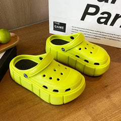 Showlu Fashion Store 0 Basic green / 36-37(foot 230mm) 2023 New Fashion Charms Clogs Thick Sole Outdoor Women Slippers High Quality Summer Beach Sandals For Girls