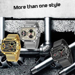2023 Men Watch Gold Quartz Led Clock Men Watch Sport Waterproof Wrist Watch Male Military Digital Watches Man Relogio Masculino - SHOWLU FASHION STORE