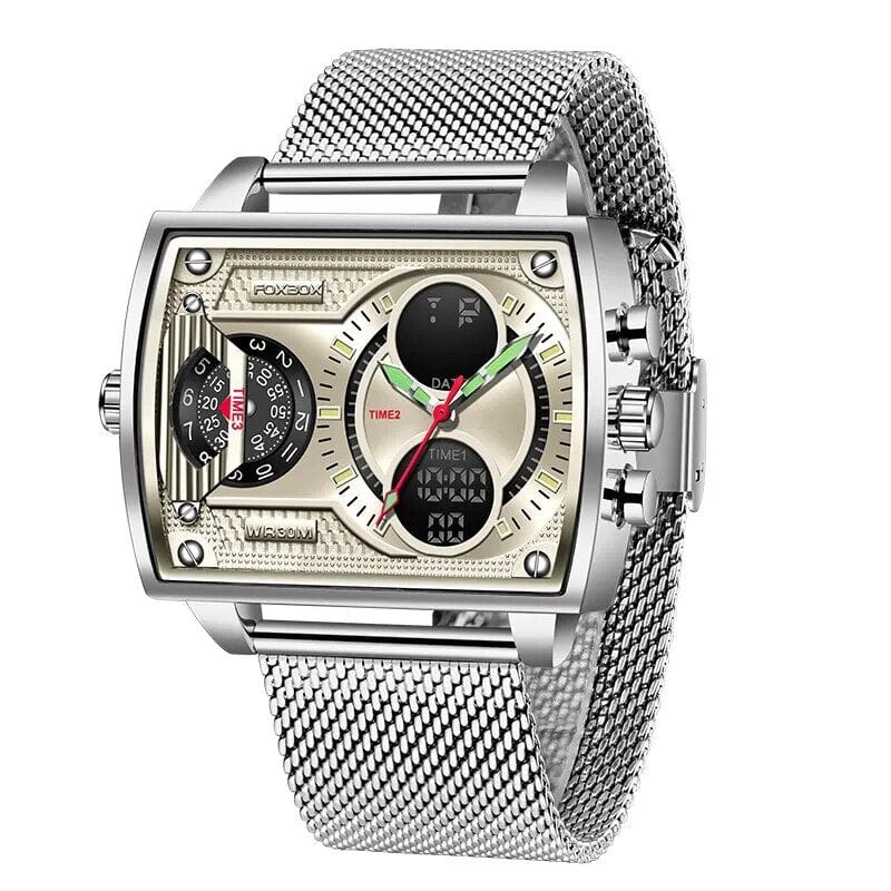 2023 Men Watch Gold Quartz Led Clock Men Watch Sport Waterproof Wrist Watch Male Military Digital Watches Man Relogio Masculino - SHOWLU FASHION STORE