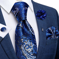 2023 New Classic Yellow Striped Plaid Silk Ties For Men Handkerchief Cufflinks Brooch Pin Wedding Accessories Men Gift Dropship - SHOWLU FASHION STORE
