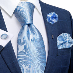 2023 New Classic Yellow Striped Plaid Silk Ties For Men Handkerchief Cufflinks Brooch Pin Wedding Accessories Men Gift Dropship - SHOWLU FASHION STORE