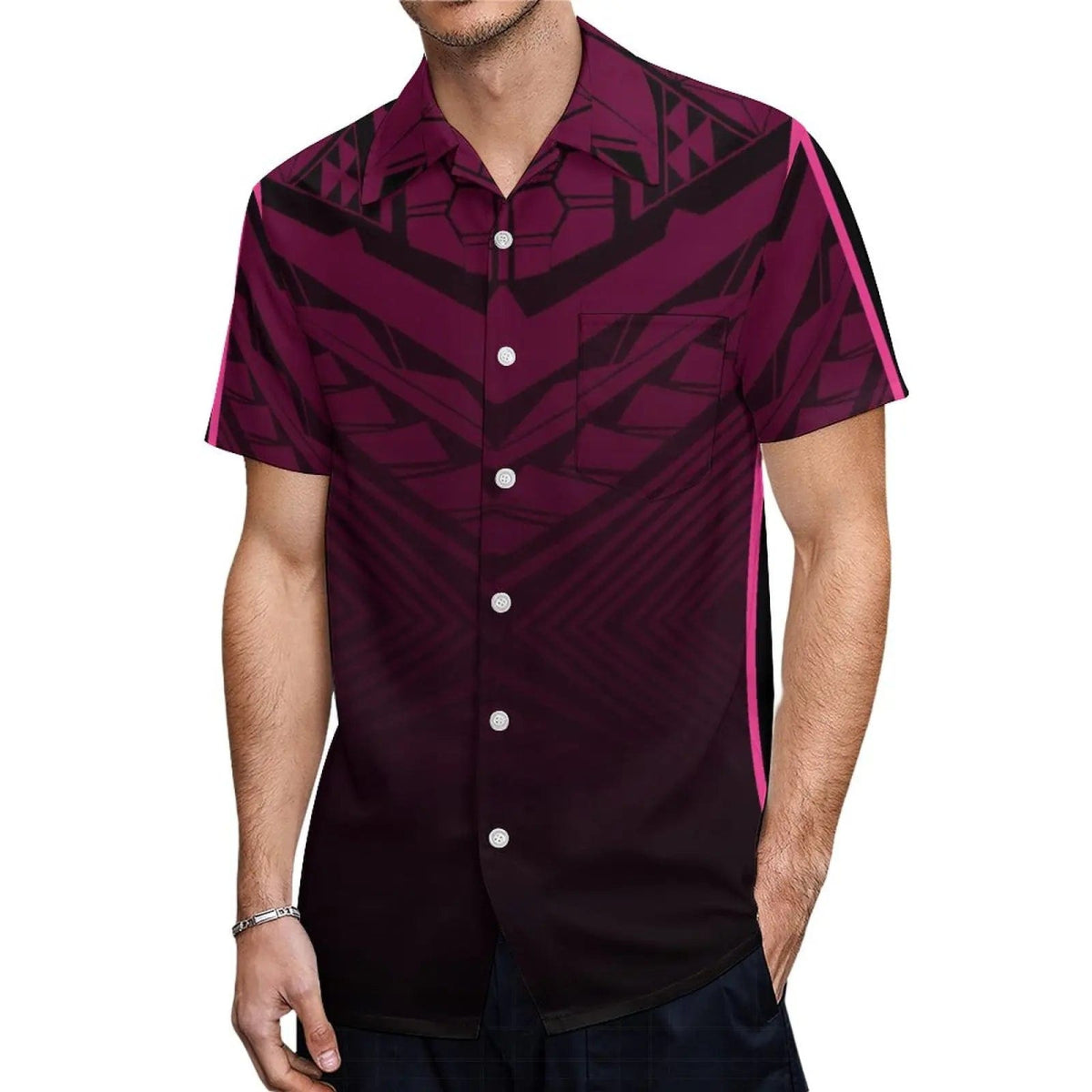 2023 New Custom Logo Big People Men Button Aloha Shirts And Women Mermaid Dress Hawaii Polynesian Personality Couple Suit - SHOWLU FASHION STORE