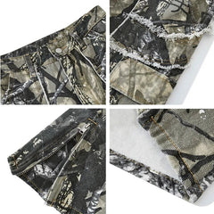 2023 Overalls Camouflage Y2K Fashion Baggy Flare Jeans Cargo Pants Men Clothing Straight Women Wide Leg Long Trousers Pantalones - SHOWLU FASHION STORE