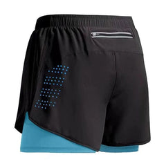 2023 Sport Shorts Men Sportswear Double - deck Training Short Pant Summer 2 In 1 Beach Homme Clothing Jogging Gym Running Shorts - SHOWLU FASHION STORE