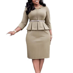 2024 African Dresses For Women Dashiki Office Lady African Clothes Fashion Elegant Bodycon Dresses Ladies Africa Clothing S - 3XL - SHOWLU FASHION STORE