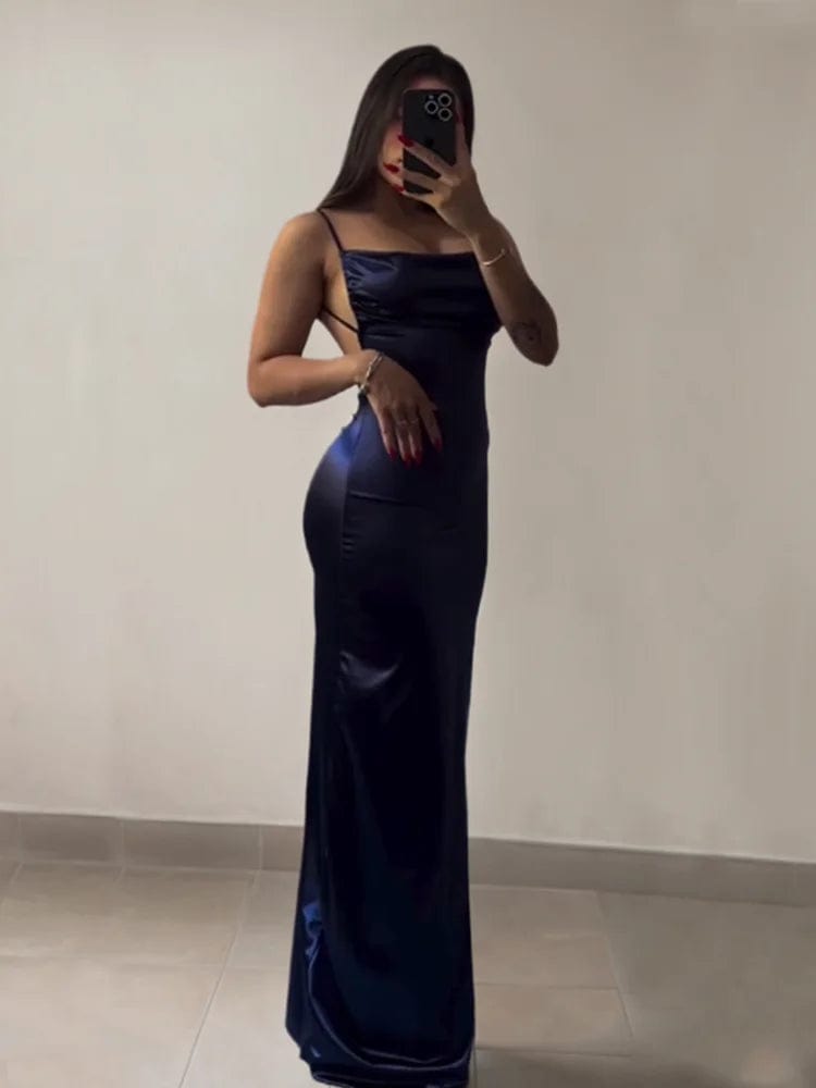 2024 Europe and the United States explosive new cross - border dress summer senior sense Y2K sexy halter Spice Girl dress - SHOWLU FASHION STORE