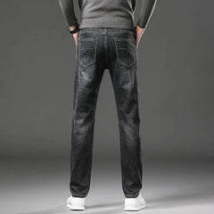 2024 Fashion New Men's Spring Straight Jeans Baggy Soft Stretch Casual Business Brand Male Clothes Denim Trousers - SHOWLU FASHION STORE