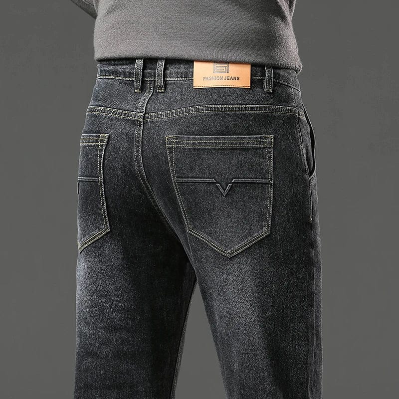 2024 Fashion New Men's Spring Straight Jeans Baggy Soft Stretch Casual Business Brand Male Clothes Denim Trousers - SHOWLU FASHION STORE