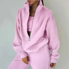 2024 Tracksuit Set Stylish Autumn And Winter New Fashion Comfortable Warm Two - piece Sets For Sports Casual Women's Clothing - SHOWLU FASHION STORE