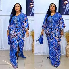 2025 African Dresses for Women Traditional Africa Clothing Dashiki Ankara Outfits Gown Abayas Robe Muslim Kaftan Maxi Long Dress - SHOWLU FASHION STORE