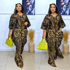 2025 African Dresses for Women Traditional Africa Clothing Dashiki Ankara Outfits Gown Abayas Robe Muslim Kaftan Maxi Long Dress - SHOWLU FASHION STORE