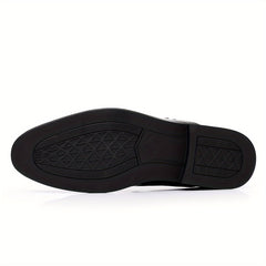 [Durable Build] Men's Fashion Business Casual Loafers - Slip-On, Rubber Sole,, Breathable Mesh Detailing, Rounded Toe, All-Season Comfort, Brown SHOWLU FASHION STORE