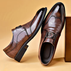 Patent Leather Oxford Loafers - Men's High Gloss Casual Lace Up Business Trendy Dress Shoes SHOWLU FASHION STORE