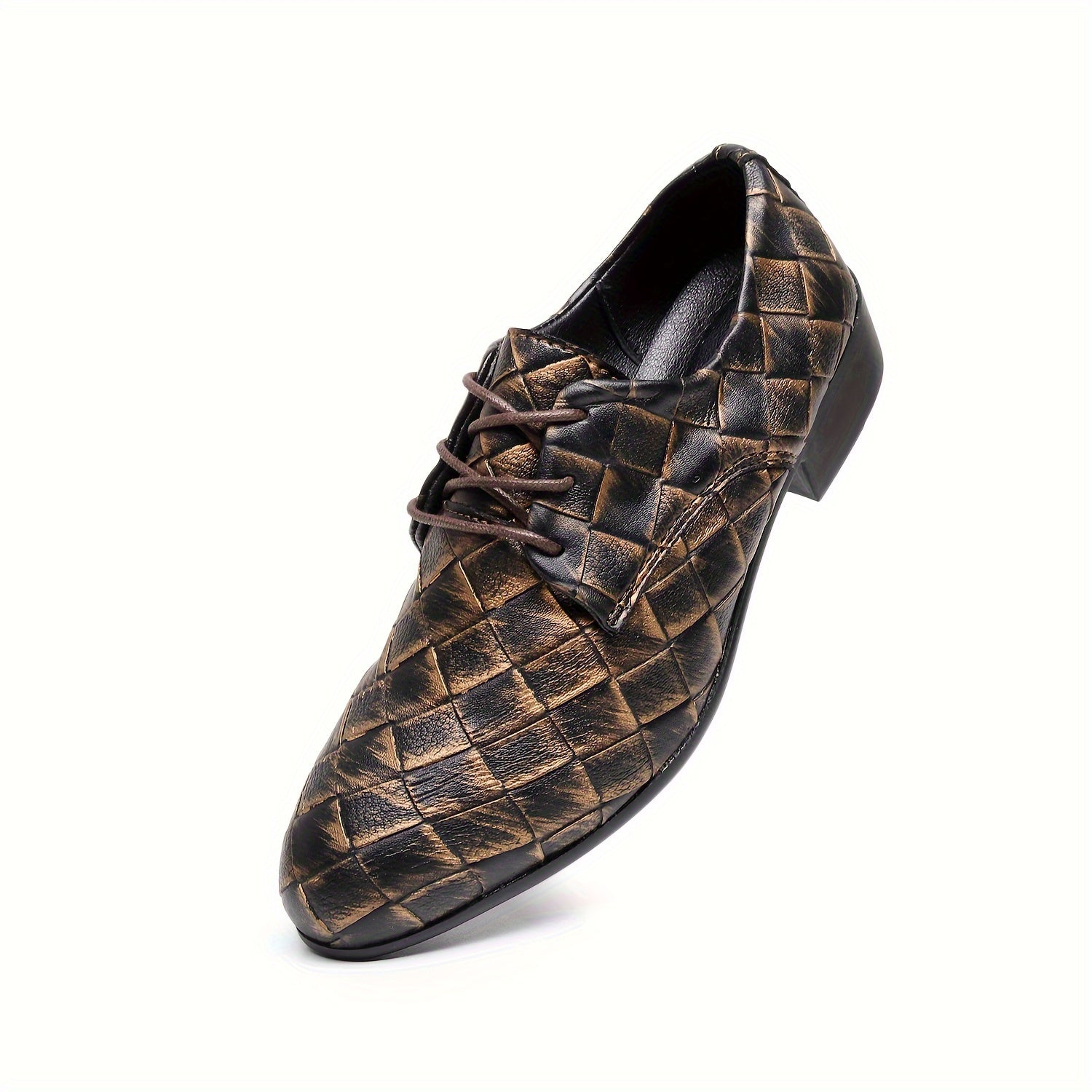 Men's Woven Embossed Trendy Business Shoes Formal Wear Retro British Style Party Shoes Performance Wedding Shoes SHOWLU FASHION STORE