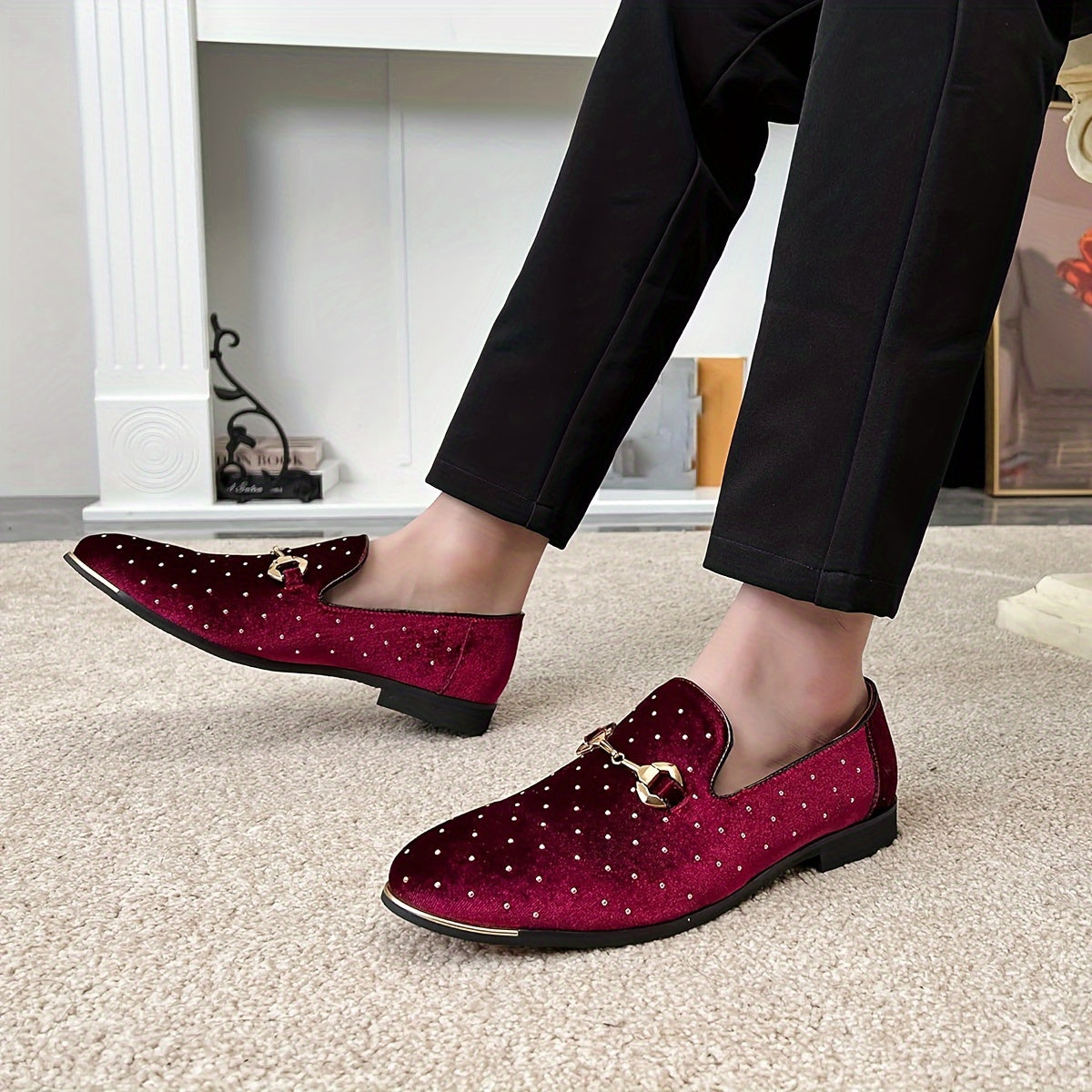 Plus Size Mens Comfy Slip-On Loafers - Soft Upper, Non-Slip Durable Rubber Sole, Breathable Lining, Formal yet Casual, Ideal for Outdoor Activities and Daily Wear SHOWLU FASHION STORE