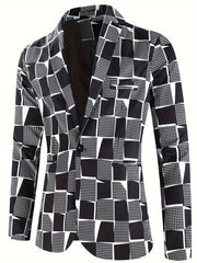 [2pcs Fashion Digital Suit] 2pcs Set of Fashion Casual Suit with Digital Print Suit and Trousers - SHOWLU FASHION STORE