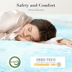 3 - Inch Gel - Infused Memory Foam Mattress Topper – CertiPUR - US Certified, Cooling Comfort, Enhanced Sleep Support – Upgraded Bedding Accessory - SHOWLU FASHION STORE