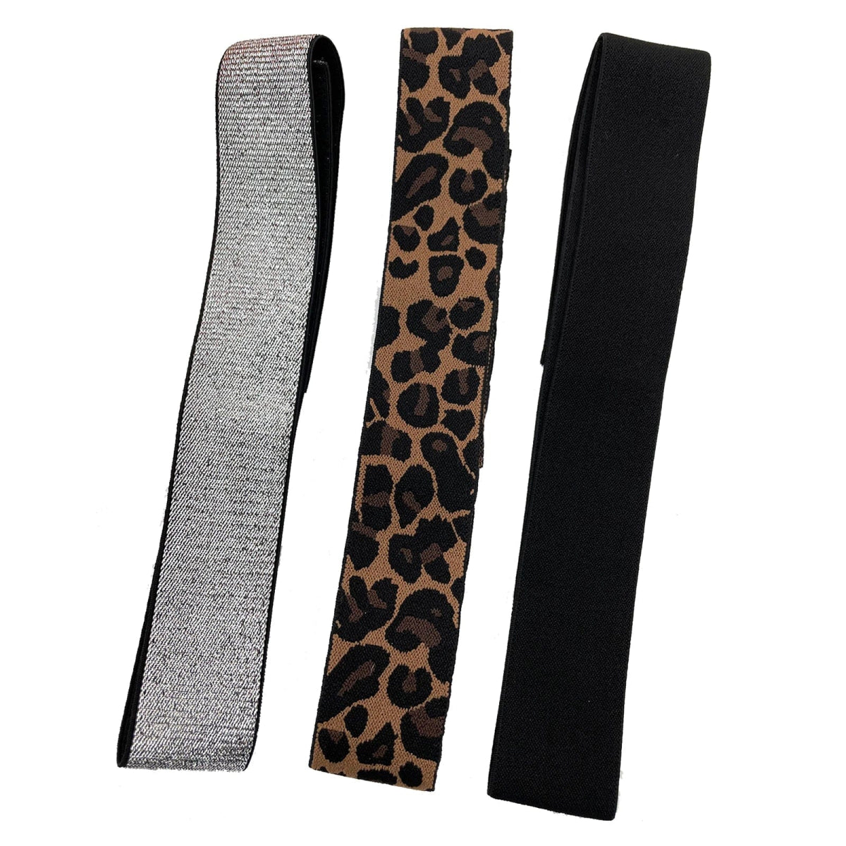 3 Pieces Wig Elastic Band Silvery Leopard Black Lace Melting Band for Laying Edges Down Meling Lace Wig Band Adjustable Band - SHOWLU FASHION STORE
