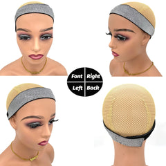 3 Pieces Wig Elastic Band Silvery Leopard Black Lace Melting Band for Laying Edges Down Meling Lace Wig Band Adjustable Band - SHOWLU FASHION STORE