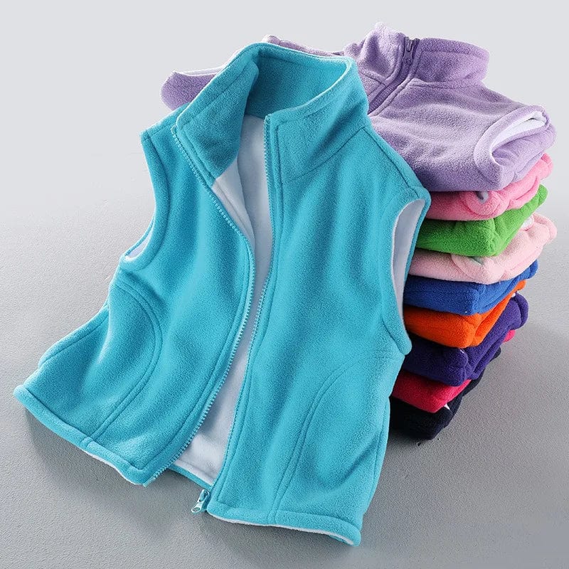 3 to 10 Years Teenager Outwear Waistcoats Sleeveless Jackets Children's Vest For Boy Girl Polar Fleece Baby Kid Vest Warm Winter - SHOWLU FASHION STORE