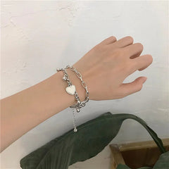 316L Stainless Steel Multilayer Love Heart Bracelet For Women High Quality Gold Color Rustproof Girls Wrist Jewelry Gift - SHOWLU FASHION STORE