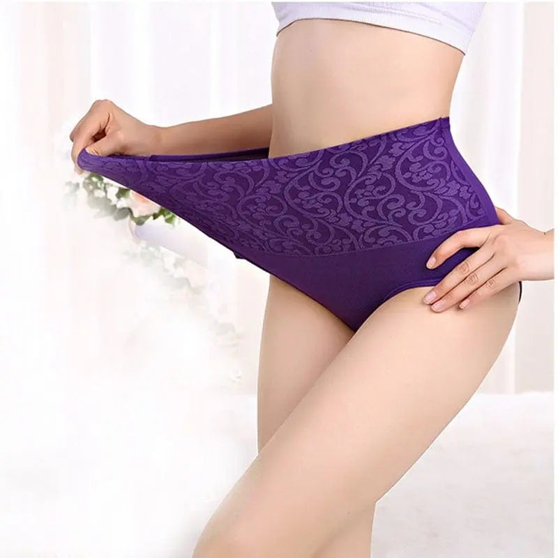 Showlu Fashion Store 0 3Pcs Cotton Panties for Women Plus Size Underwear High Waist Abdominal Briefs Female Girl Postpartum Recovery Panties Women's