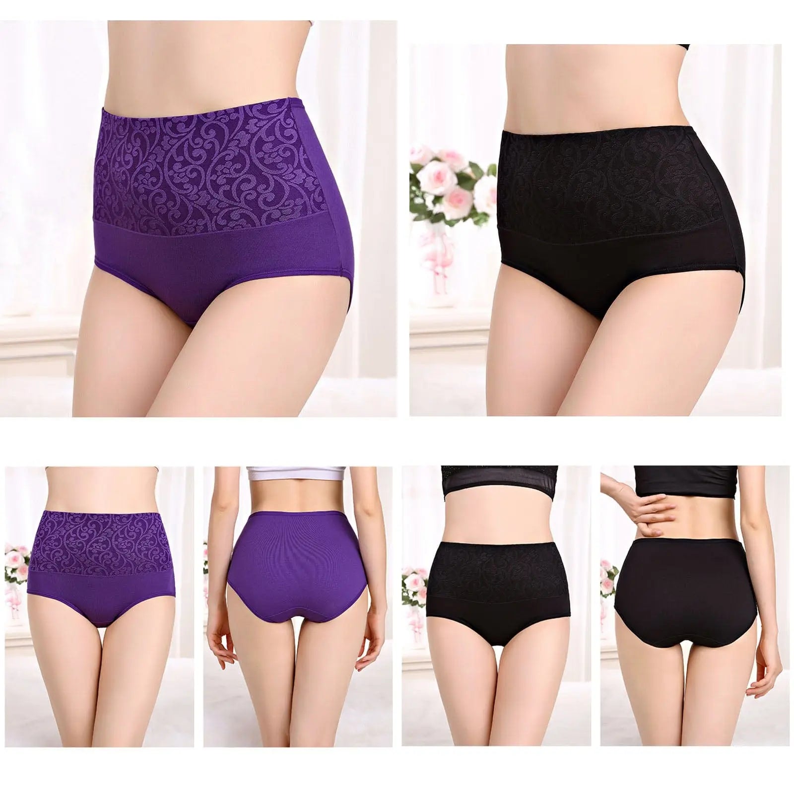 Showlu Fashion Store 0 3Pcs Cotton Panties for Women Plus Size Underwear High Waist Abdominal Briefs Female Girl Postpartum Recovery Panties Women's