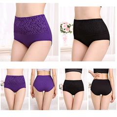 Showlu Fashion Store 0 3Pcs Cotton Panties for Women Plus Size Underwear High Waist Abdominal Briefs Female Girl Postpartum Recovery Panties Women's
