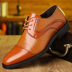 Spring New Men'S Fashion Business Formal Shoes Men'S Shoes English Shoes European Version Single Shoes SHOWLU FASHION STORE
