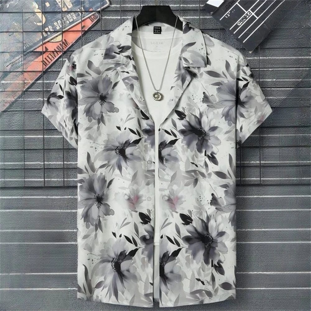 3D Printed Geometry Men's Shirts Color Block Graphics Fashion Button Short Sleeve Lapel Hawaiian Blouse shirts for men Summer - SHOWLU FASHION STORE