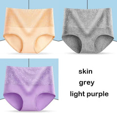 3Pcs Plus Size Cotton Panties for Women High Waist Abdominal Underwear Seamless Briefs Girls Underpant Intimates Female Lingerie - SHOWLU FASHION STORE