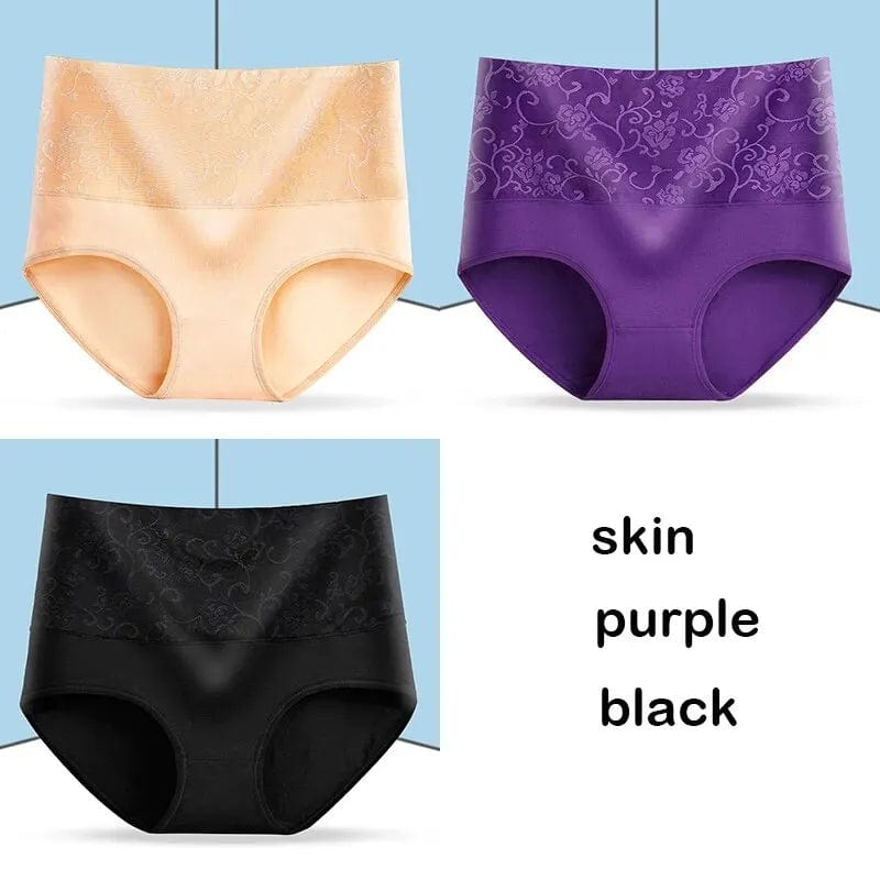 3Pcs Plus Size Cotton Panties for Women High Waist Abdominal Underwear Seamless Briefs Girls Underpant Intimates Female Lingerie - SHOWLU FASHION STORE