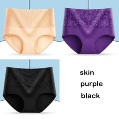 3Pcs Plus Size Cotton Panties for Women High Waist Abdominal Underwear Seamless Briefs Girls Underpant Intimates Female Lingerie - SHOWLU FASHION STORE
