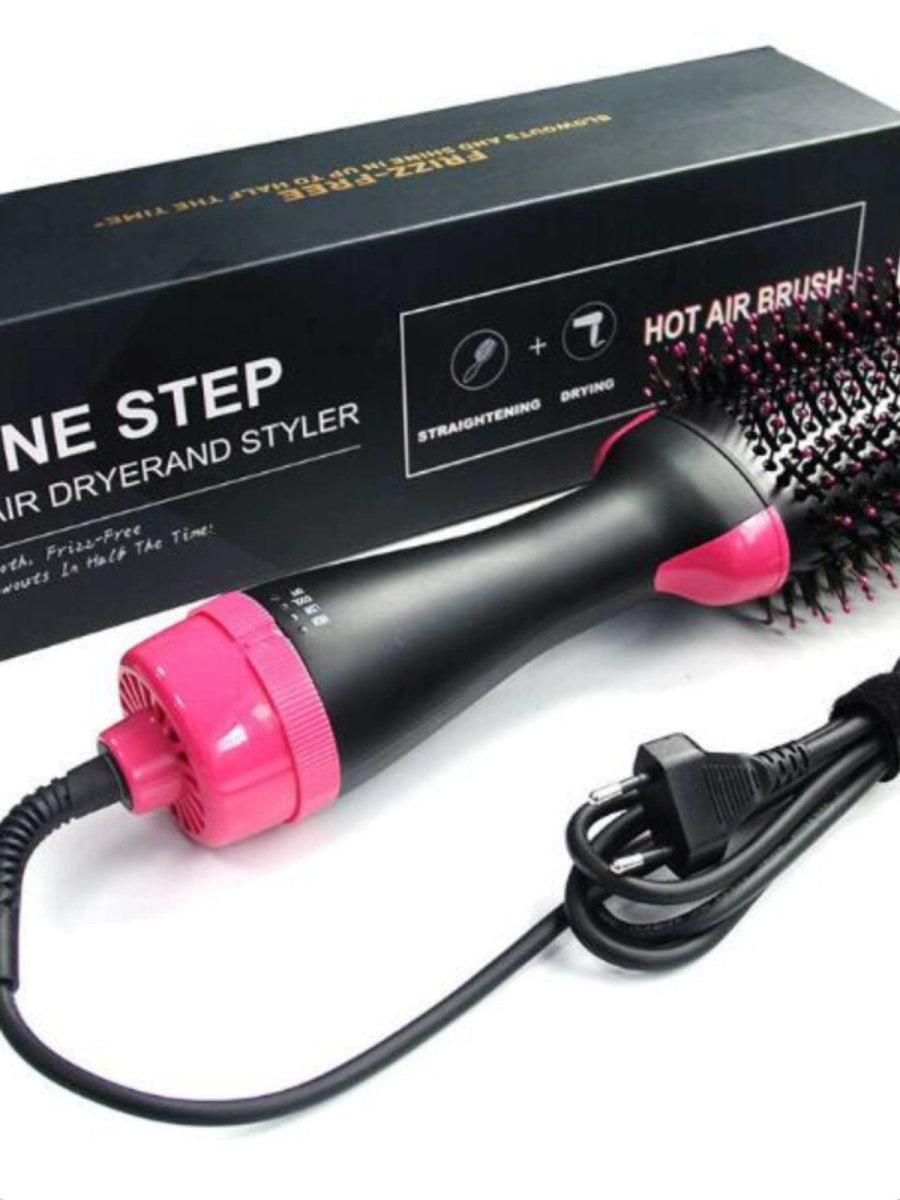 4 In1 Hair Dryer Brush Curler Straightener Anion Puffy Hot Air Comb - SHOWLU FASHION STORE