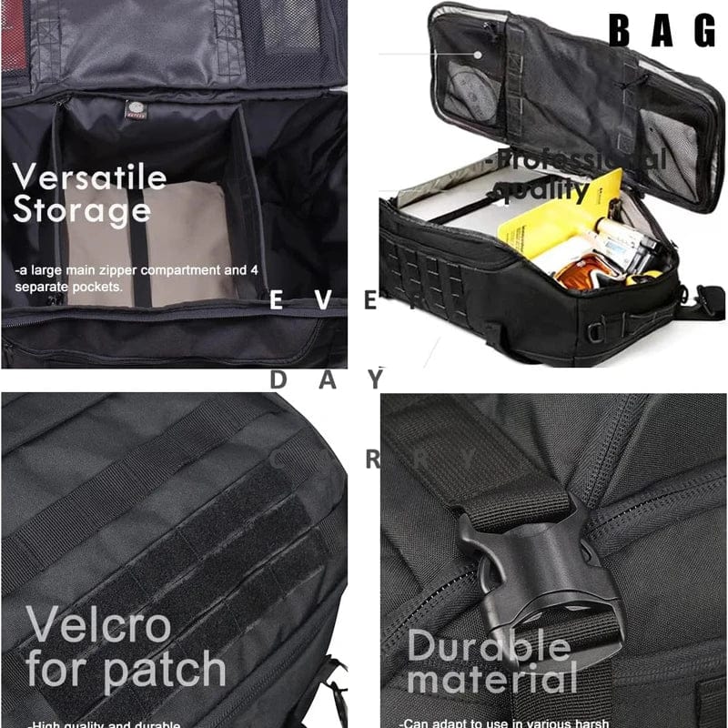 40L 60L 80L Travel Duffel Bag Military Tactical Backpack with Adjustable Strap Weekender Bag for Men Women Waterproof Gym Bags - SHOWLU FASHION STORE