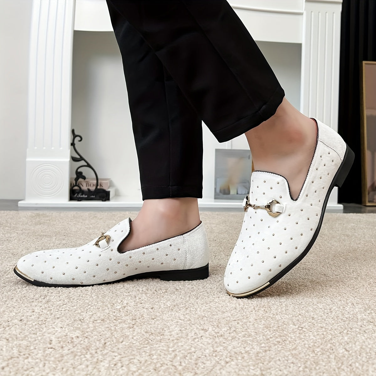 Plus Size Mens Comfy Slip-On Loafers - Soft Upper, Non-Slip Durable Rubber Sole, Breathable Lining, Formal yet Casual, Ideal for Outdoor Activities and Daily Wear SHOWLU FASHION STORE