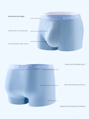 4Pcs Boxer Shorts Men's Underwear Ice Silk Underpants Sexy Panties 3A Antibacterial Breathable Elastic Lingerie Plus Size L - 6XL - SHOWLU FASHION STORE
