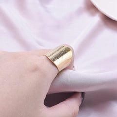4pcs New Fashion Minimalism Wide Rings for Women Men Stainless Steel Punk Opening Finger Ring Jewelry Party Birthday Friend Gift - SHOWLU FASHION STORE