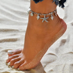 4pc/set Bohemia Shell Chain Anklet Sets For Women Sequins Ankle Bracelet On Leg Foot Trendy Summer Beach Jewelry Gift - SHOWLU FASHION STORE